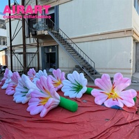 Chaîne de fleurs géante gonflable de 7m de long, ballon gonflable coloré de décoration de scène