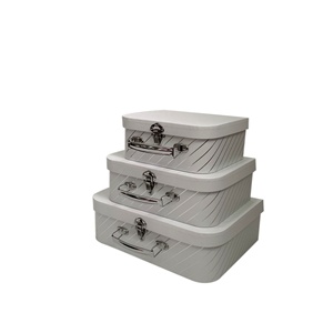 Eternal Floral Design Three-Piece Bronzing Twill <strong>Suitcase</strong> Portable <strong>Cardboard</strong> Wedding Gift Box for Household Products - Product Image 3