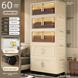 GREENSIDE Armario de Plástico para Ropa y <span class=keywords><strong>Juguetes</strong></span>, Estilo Europeo, Sin Instalación, para Interiores y Exteriores, de 0-5L de Capacidad - Product Image 2