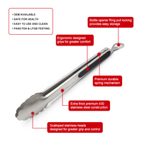 Outils de cuisine multifonctions en acier inoxydable Pinces pour barbecue Pinces à salade en acier inoxydable et ouvre-bouteille