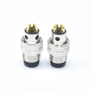 Conector M12 Personalizado, Código A, 4 Pines, Macho y Hembra, con Ranuras, Blindado, Impermeable IP67, Directo de Fábrica, Soldable, Modulable - Product Image 2