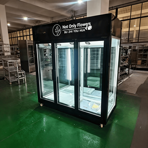 Présentoir à fleurs réfrigérateur congélateur vitrine réfrigérée à refroidissement par air avec étagères réglables - Product Image 5