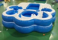 Plateforme flottante gonflable en PVC Drop Stitch avec dossier, certifiée CE, 4,5x3,6m, pour extérieur
