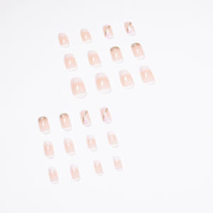 Mayorista de alta calidad Gradiente de Arte de <span class=keywords><strong>uñas</strong></span> geométricas rosas <span class=keywords><strong>con</strong></span> purpurina <span class=keywords><strong>Uñas</strong></span> postizas Prensa cuadrada francesa <span class=keywords><strong>en</strong></span> las <span class=keywords><strong>uñas</strong></span> para la belleza - Product Image 3