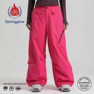 Pantalones de esquí personalizados para <span class=keywords><strong>mujer</strong></span>, impermeables, holgados, para snowboard, softshell, de invierno, tipo cargo, al por mayor - Product Image 1