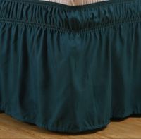 Nouvelle jupe de lit à volants 100TC en microfibre de polyester, couleur personnalisée, avec élastique enveloppant pour usage domestique et hôtelier