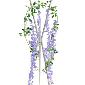 Fleurs artificielles de glycine violettes, guirlandes suspendues pour décoration intérieure, mariage, hôtel, plafond, balcon. - Product Image 1