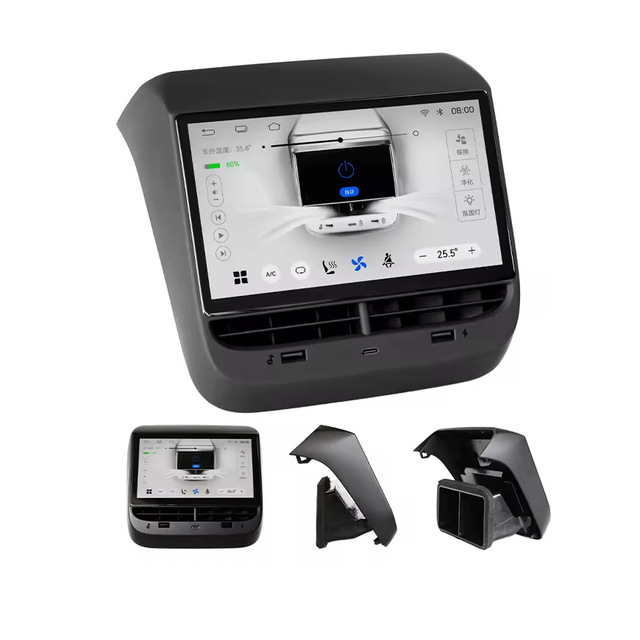 Tesla Model 3 Model Y Rear Seat Entertainment System Android Screen Built-in WiFi CarPlay 1024x600 LCD Display Capacitive Touch