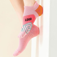 Chaussettes de sport personnalisées pour femmes et hommes, chaussettes de course respirantes en maille athlétique, antidérapantes, séchage rapide
