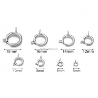 Porte-breloque mousqueton à ressort en acier inoxydable, fermoir à déclenchement pour bijoux, colliers, bracelets et chaînes