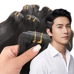Extensions de cheveux indiens Remy vierges 100% invisibles à clipser, double trame, en cheveux humains bruts, tissage machine double trame - Product Image 3