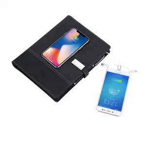 New Style wireless Charging Notebook Multi functional binding Notebook Power Bank usb