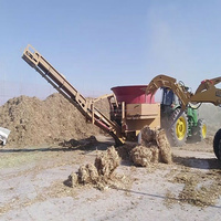 Nouvelle machine à granulés d'aliments électriques tractable pour grandes exploitations laitières - Broyeur de paille haute performance 3-5T/H, puissance 55KW, mobilité facile sur le terrain