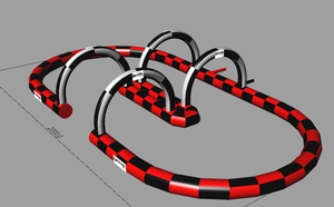 Verkauf unvergessliche aufblasbare Rennen Strecke Tunnel große aufblasbare Luft kreislauf Rennen Boarding Grand Prix <span class=keywords><strong>Go</strong></span> <span class=keywords><strong>Kart</strong></span> Hüpf burgen mieten