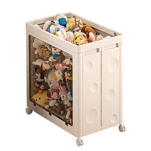 <span class=keywords><strong>Meuble</strong></span> de rangement transparent à roulettes pour jouets d'enfants, organiseur de jouets pour la chambre d'enfant, organisation domestique avec roulettes - Product Image 5