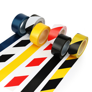 45mm một mặt <span class=keywords><strong>Pvc</strong></span> Sọc sàn đánh dấu Băng áp lực nhạy cảm nguy hiểm cảnh báo đen cao su dính dính Giấy Phim - Product Image 4