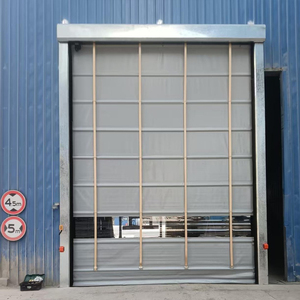 Porte rapide à enroulement moderne bleue haute performance, porte empilable à grande vitesse pour entrepôts, surface finie, porte industrielle - Product Image 6