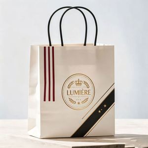 Sacs d'emballage cadeau de luxe en papier brillant avec logo personnalisé pour les événements de boutiques - Product Image 3