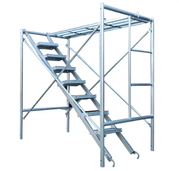 Material de construcción Escalera de paso Ringlock Andamio Escalera de acero para construir
