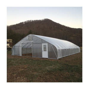 Chine Fabricant Prix d'usine Matériau PE Cerceaux de film de serre à portée unique à faible coût avec film plastique Couleur verte - Product Image 4