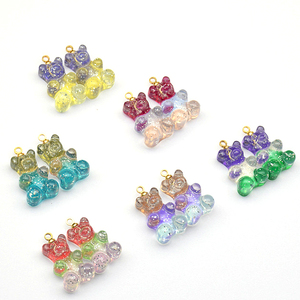 Resin <b>Gummy</b> <b>Bear</b> Charm | Colorful Candy Pendants for Jewelry Making Necklace & Bracelets - Product Image 1