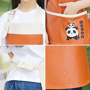 Tablier imperméable pour enfants, personnalisé, en plastique, rose, motif artistique, pour la cuisine, pour les enfants de 8 ans - Product Image 2