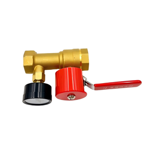 Vanne d'essai pour inspecteur de sprinkler en laiton K80 avec manomètre, vanne d'essai d'eau terminale DN25 de 1 pouce pour système d'incendie - Product Image 1