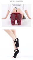 Chaussettes de sport personnalisées antidérapantes à brides croisées en coton pour la danse classique, ODM, à 5 doigts, entièrement ouvertes, invisibles à la cheville, avec grip, pour le yoga et le Pilates