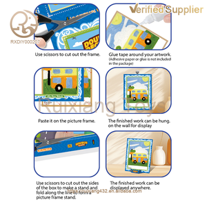 <span class=keywords><strong>Montessori</strong></span>-<span class=keywords><strong>Kit</strong></span> d'artisanat unisexe pour enfant, point de croix, aiguille, broderie, laine, <span class=keywords><strong>peinture</strong></span>, 5-7 ans - Product Image 4