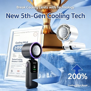 Ventilador portátil recargable con pantalla digital y modo de enfriamiento turbo para uso doméstico - Product Image 5