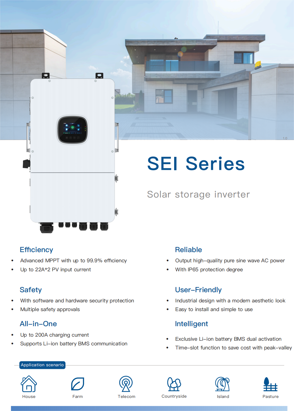 High Efficiency SRNE SEI-8K-SP SEI-10K-SP SEI-12K-SP Solar
