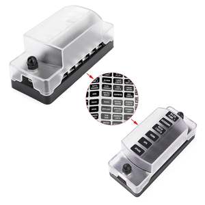 Boîtier de fusibles en plastique automobile 6 voies à circuits indépendants, bloc de fusibles à lame ST avec couvercle <span class=keywords><strong>12V</strong></span> à haute capacité de coupure - Product Image 6