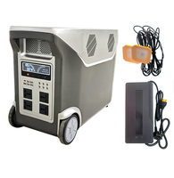 Station d'alimentation portable de camping en plein air 2500W avec panneau solaire, batterie de secours pour la maison