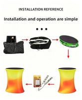 Comptoir de réception pliable et portable YTSF-C1 ovale en plastique personnalisé avec système de levage hydraulique pour rideau rapide, idéal pour les expositions et les stands d'accueil.
