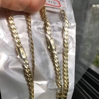 Chaîne cubaine Monaco étanche en or 14 carats, ensemble de bijoux nouveau style Miami 6 mm avec fermoir en S pour femmes et hommes