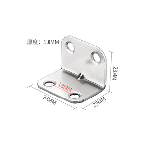Équerres d'angle en acier inoxydable à 90 degrés, épaissies, support en L pour la réparation de meubles, armoires, étagères, quincaillerie - Product Image 5