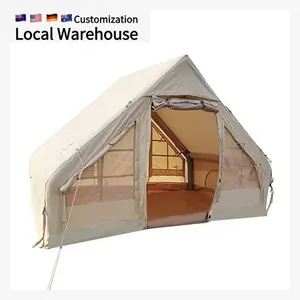 Customized Inflatable Cotton Cabin Outdoor Air Tent 5-6 Person Large Tent Blow Up for Hiking Traveling Cabin