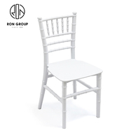 Chaises de réception de luxe en acier argenté, style Chiavari, pour événements, fêtes, mariages, hôtels, en Chine, finition mate blanche