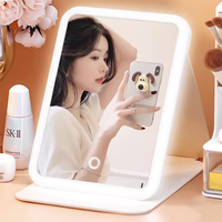 Miroir de courtoisie LED changeant de couleur à trois modes simples avec capteur tactile