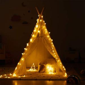 Tốt nhất bán trẻ em Bông chơi lều ren <span class=keywords><strong>teepee</strong></span> lều cho cô gái với đèn - Product Image 5