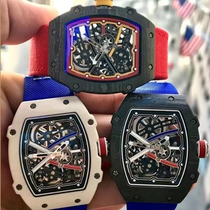 style Carbon Fibercase Tourbillon <b>Automatic</b> <b>Wristwatch</b>,luxury Skeleton Dial Mechanical Men Is <b>Wristwatch</b> Nylon Strap - Product Image 1