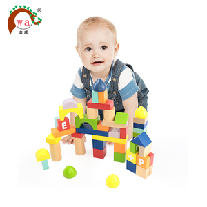 Giocattolo di legno educativo blocchi Set di 50 pz alfabeti e numeri di impilamento giocattoli per i bambini - Product Image 5