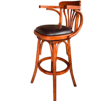 Tabouret de bar moderne en bois massif de frêne, réglable en hauteur, chaise de pub, tabouret haut, mobilier de salle à manger commercial