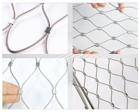 Protection animale personnalisée en maille de corde en acier inoxydable 304, tressée croisée, haute résistance, résistante à la corrosion, transparente