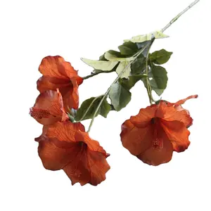 Bunga Buatan Hibiscus Ros-sinensis, untuk Dekorasi Toko Rumah dan Penataan Bunga
