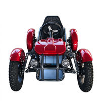 Quad électrique tout-terrain 4x4 rouge avec suspension indépendante pour la conduite en extérieur