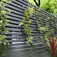 Panneaux de clôture de jardin en aluminium écologiques et imperméables, 6x6 pieds, revêtement poudré, design moderne avec modélisation 3D