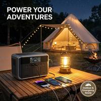 Centrale Électrique Portable au Lithium Ternaire 481Wh OEM d'Usine, Générateur Solaire 600W avec Sorties AC/DC pour la Maison et le Camping