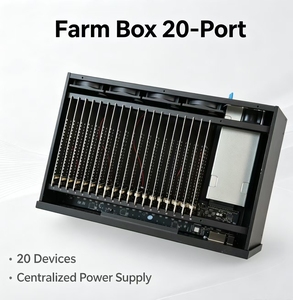 Caja de Granja de Placas Base <span class=keywords><strong>Mi6</strong></span> Todo en Uno con 20 Puertos LAN y Control Remoto para Gabinetes de Granja de Teléfonos - Product Image 1