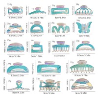Pinces à cheveux multi-geometriques de style coréen pour filles, pinces à cheveux holographiques personnalisées, pinces à cheveux en acrylique personnalisées pour femmes